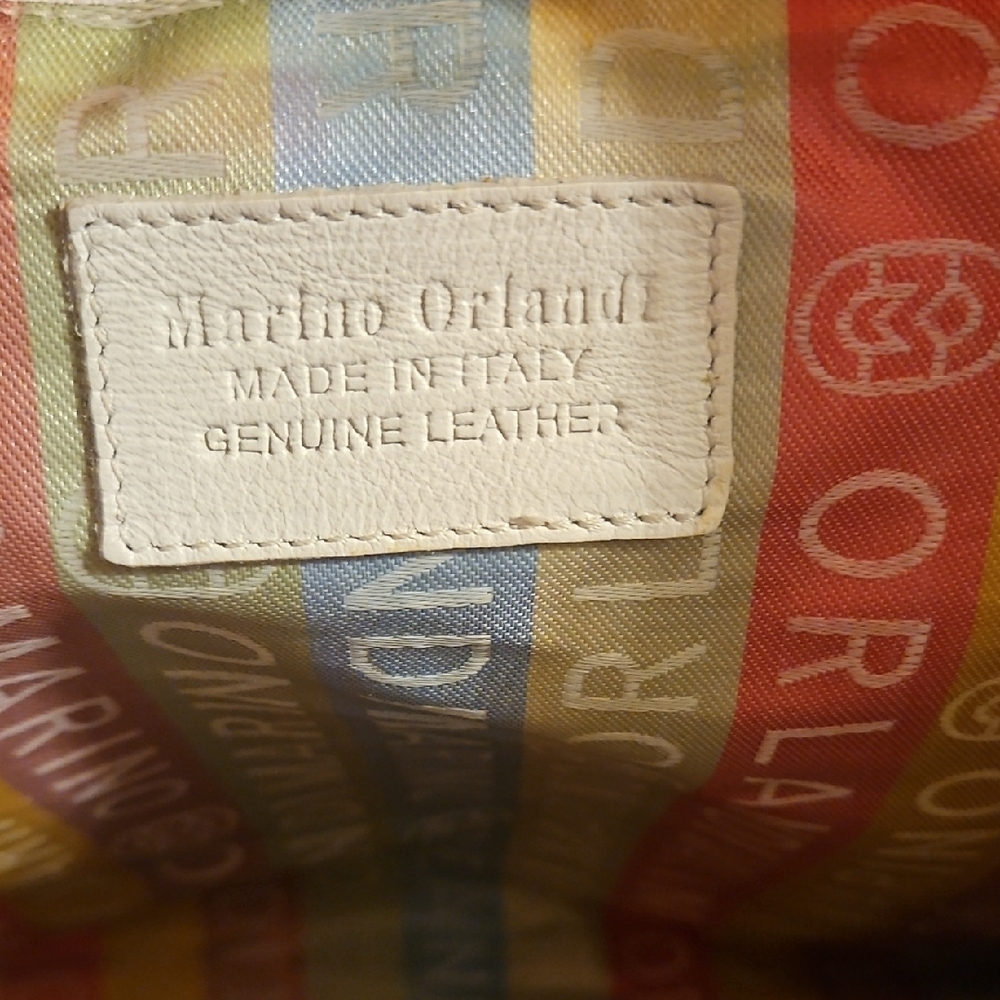 Marino Orlandi White Leather Satchel - Picture 8 of 13
